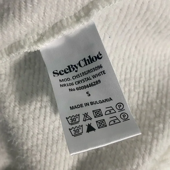 See by Chloe white hoodie mini dress sm - Picture 8 of 10